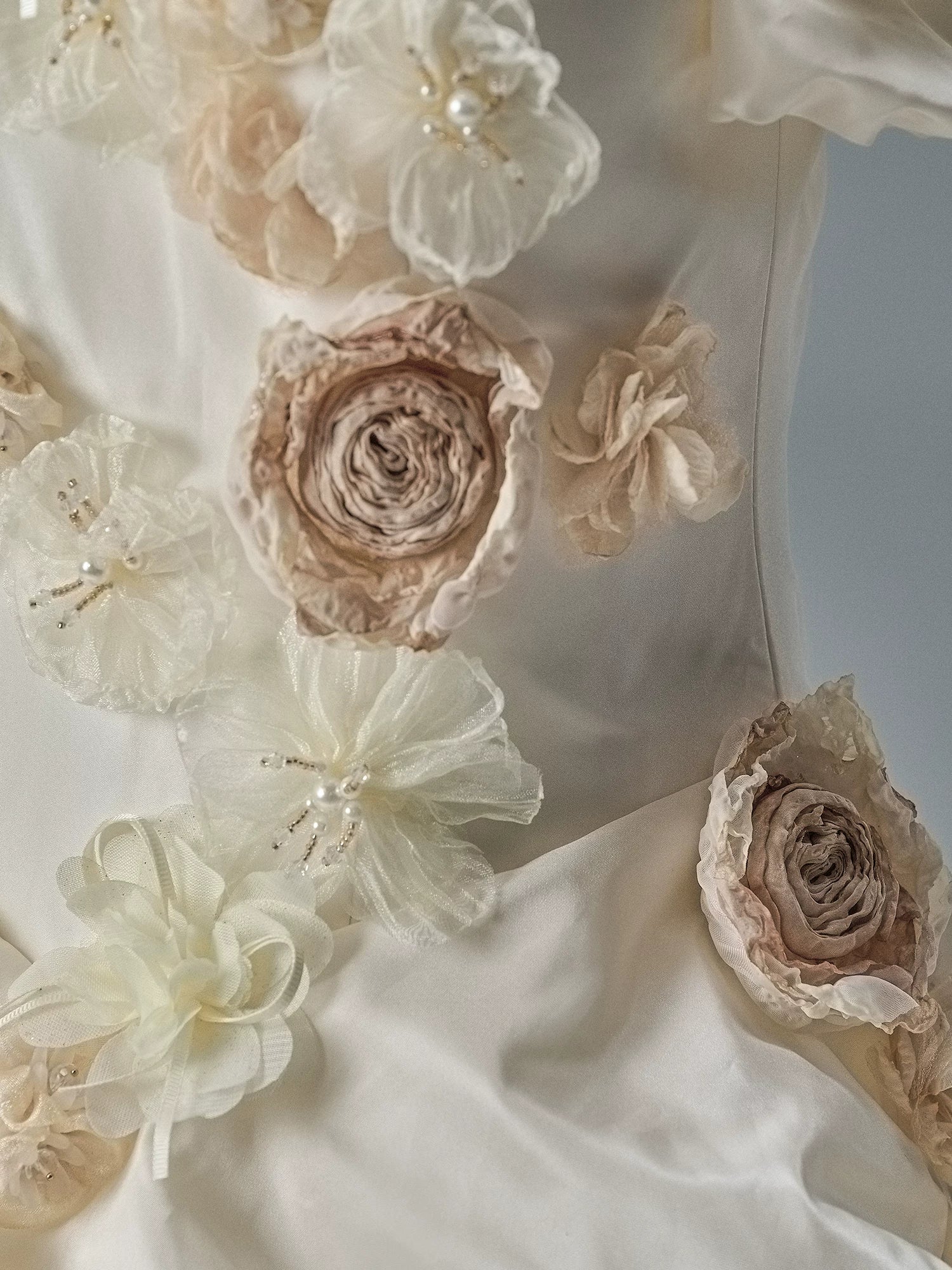 “Where Branches Fade” Sculptural Satin Couture Gown