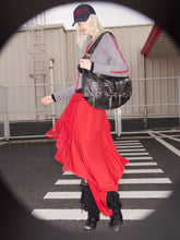 Wool Lace Patchwork Asymmetrical Skirt - CHINASQUAD