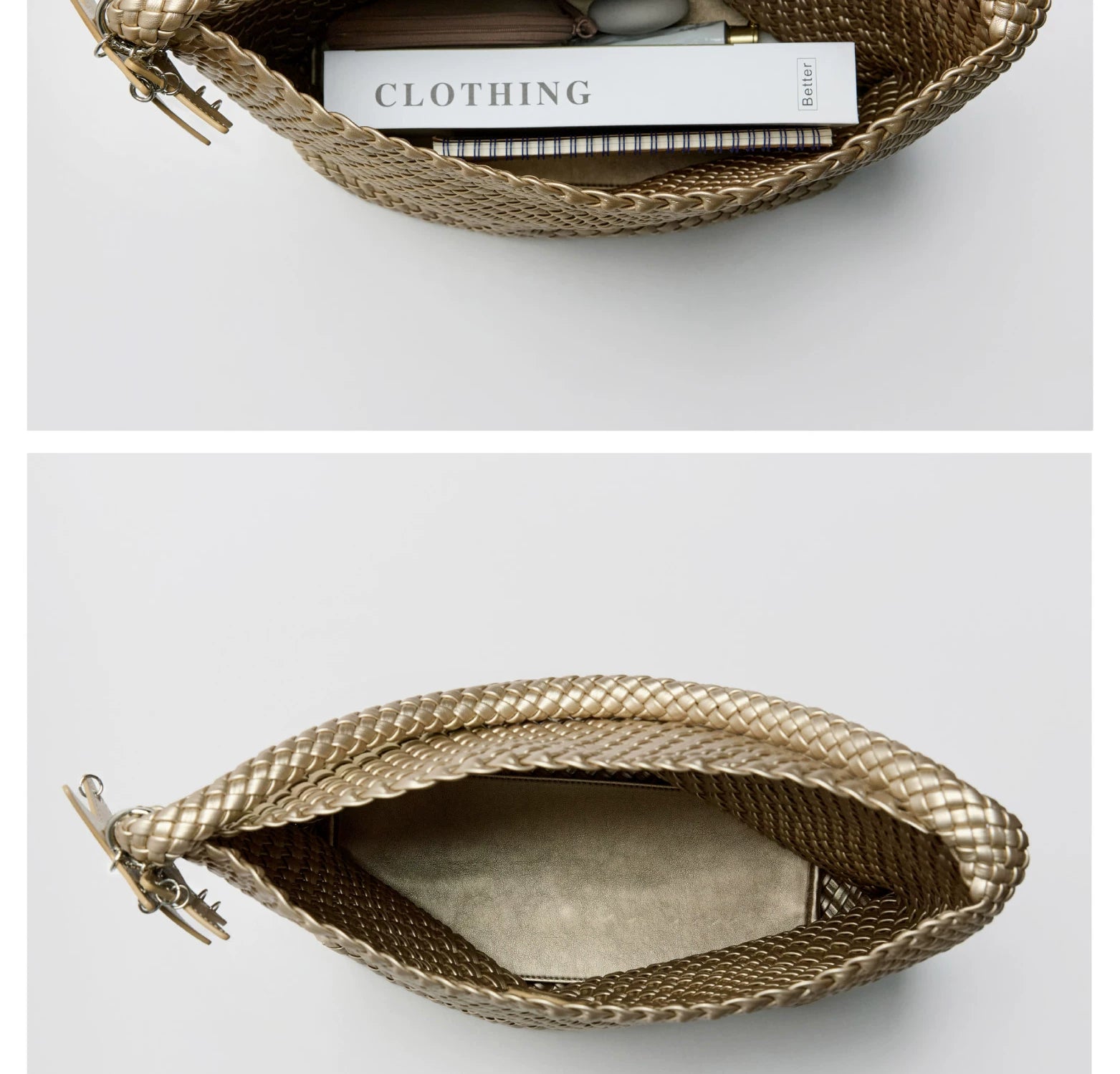Large Woven Hobo Tote Shoulder Bag ECODAY