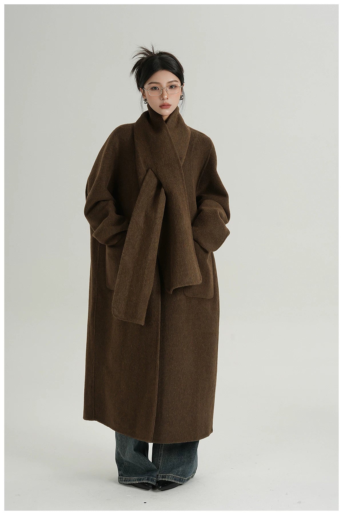 Oversized Double-Faced Wool Long Coat