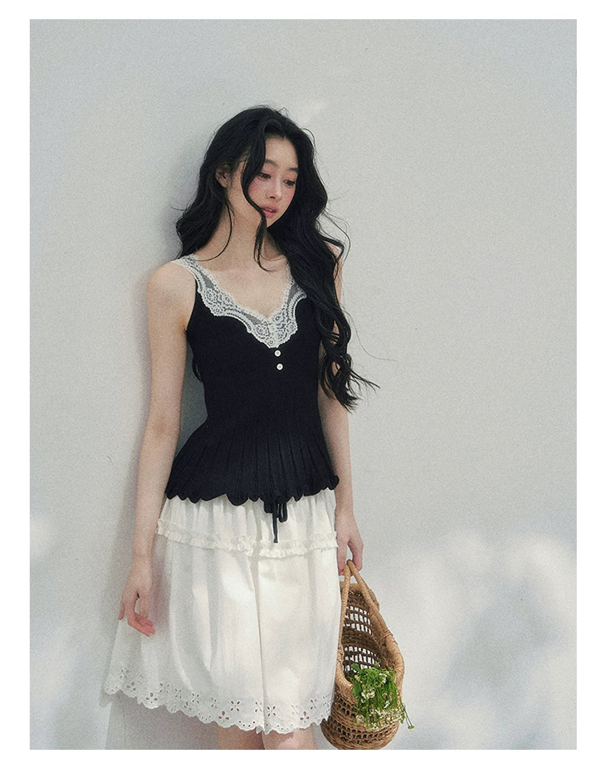 “Spring Meadow” Embroidered Bubble Skirt
