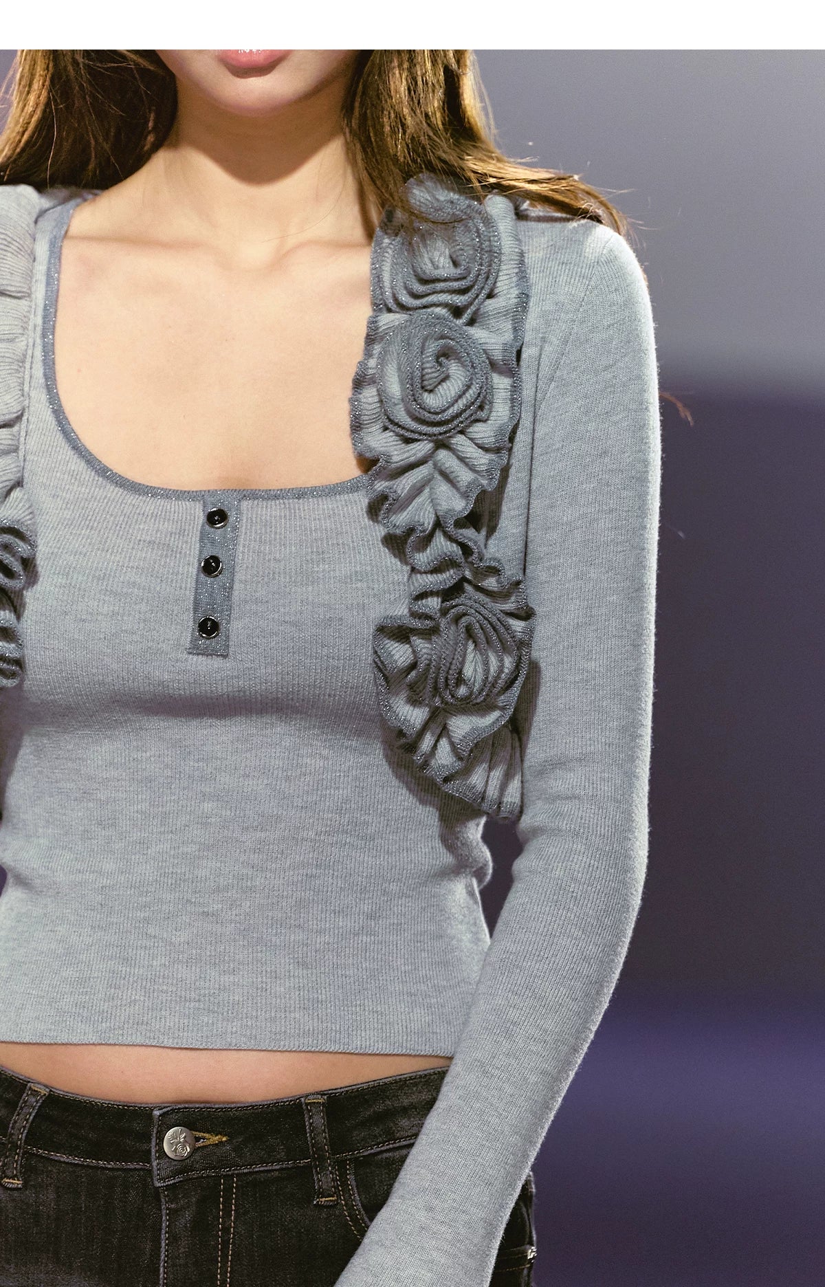 Color-block Rose Cardigan & Racerback Vest Set