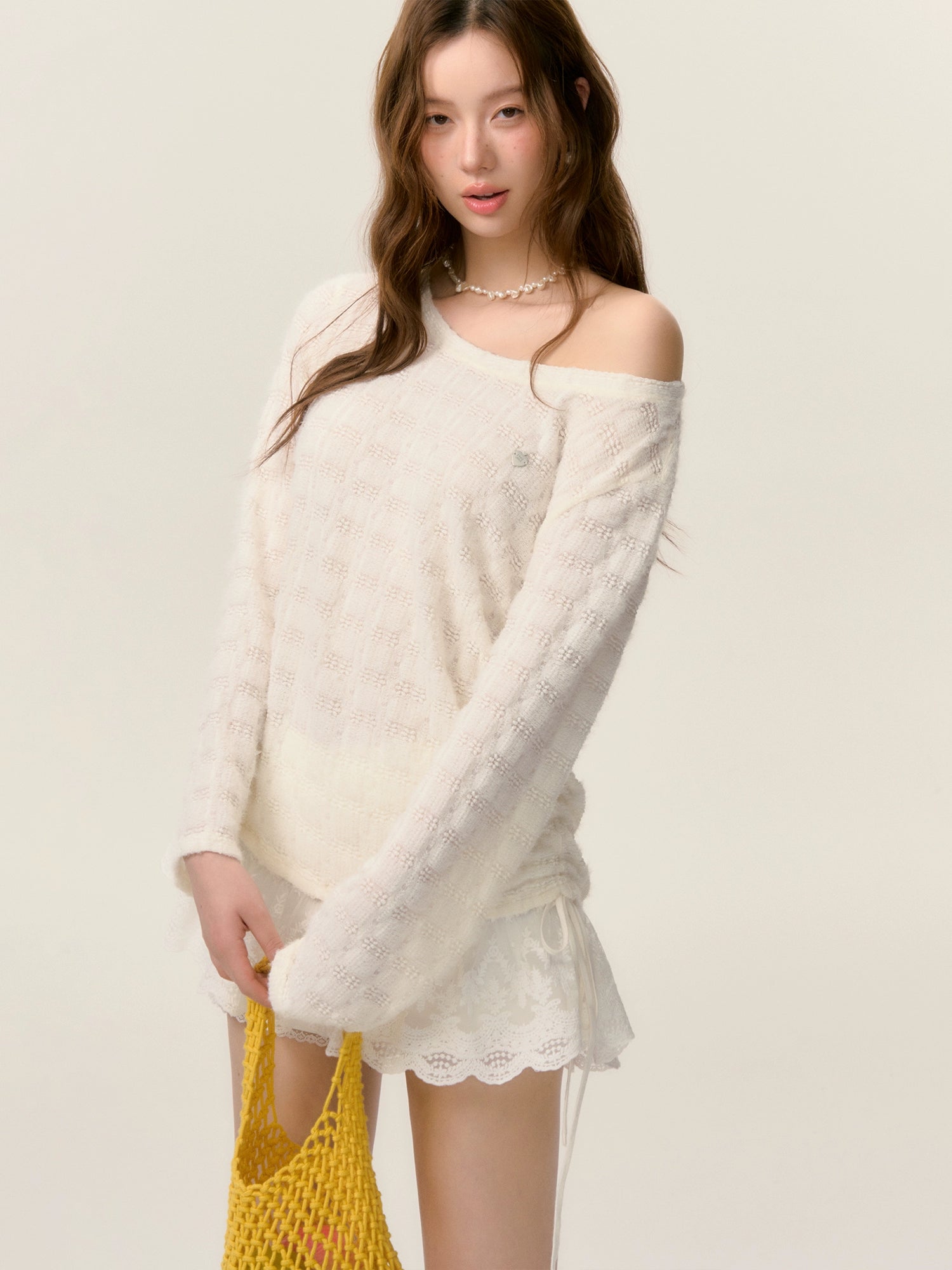 Long Sleeve Lace Patchwork Cover-up - CHINASQUAD