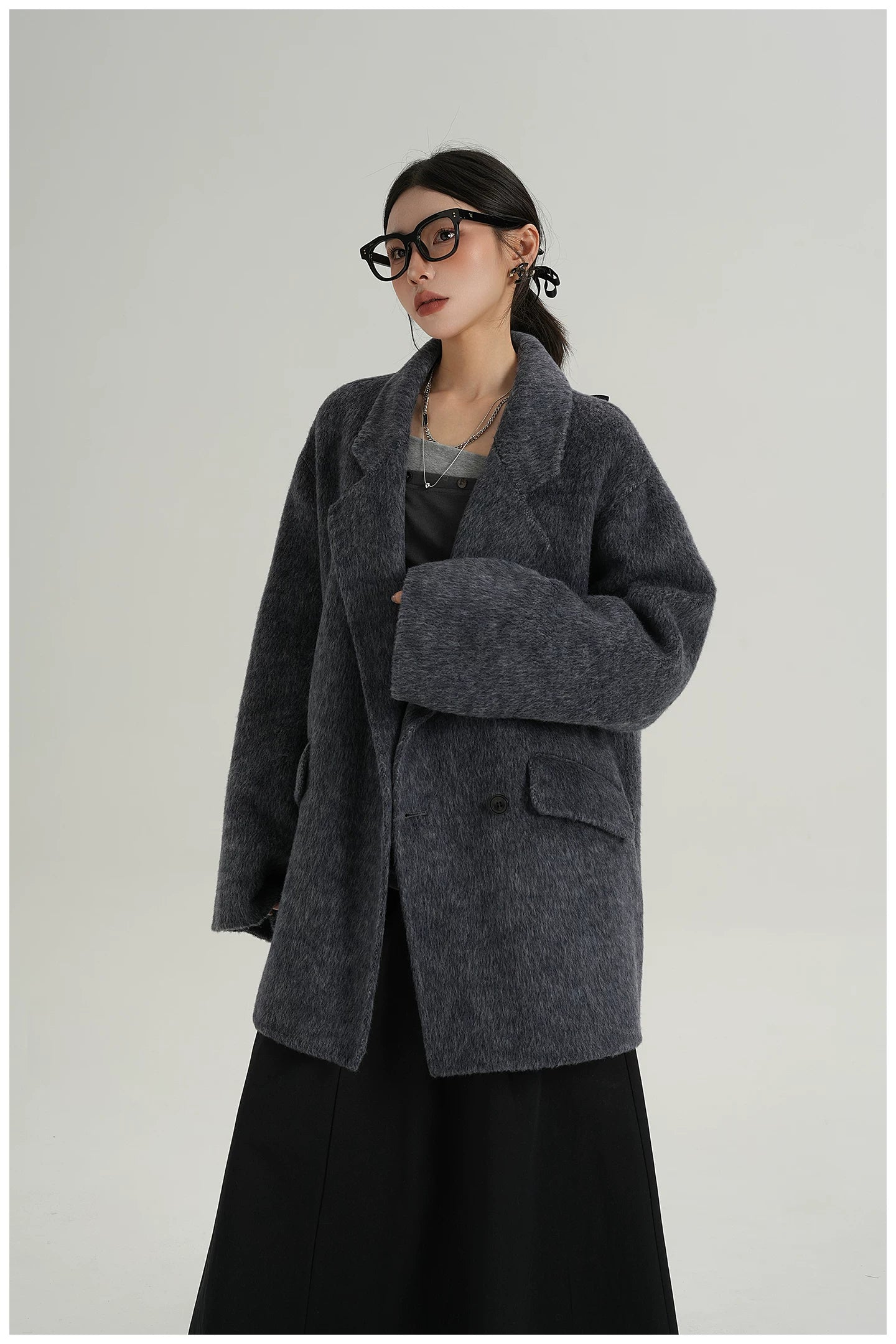 Relaxed-Fit Mid-Length Wool Blazer