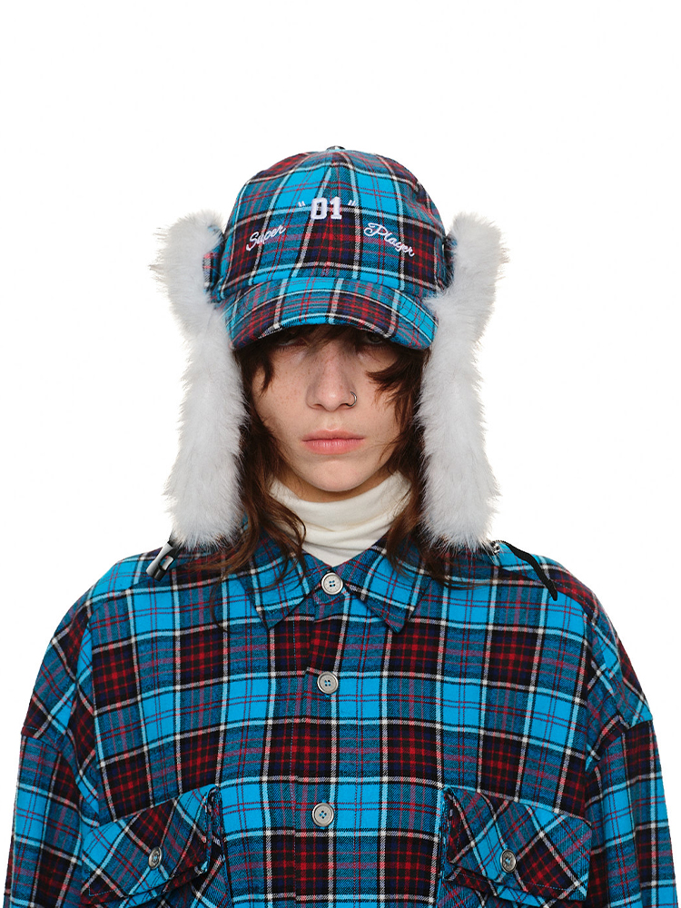 (Final Sale) Embroidered Fur Baseball Cap - CHINASQUAD