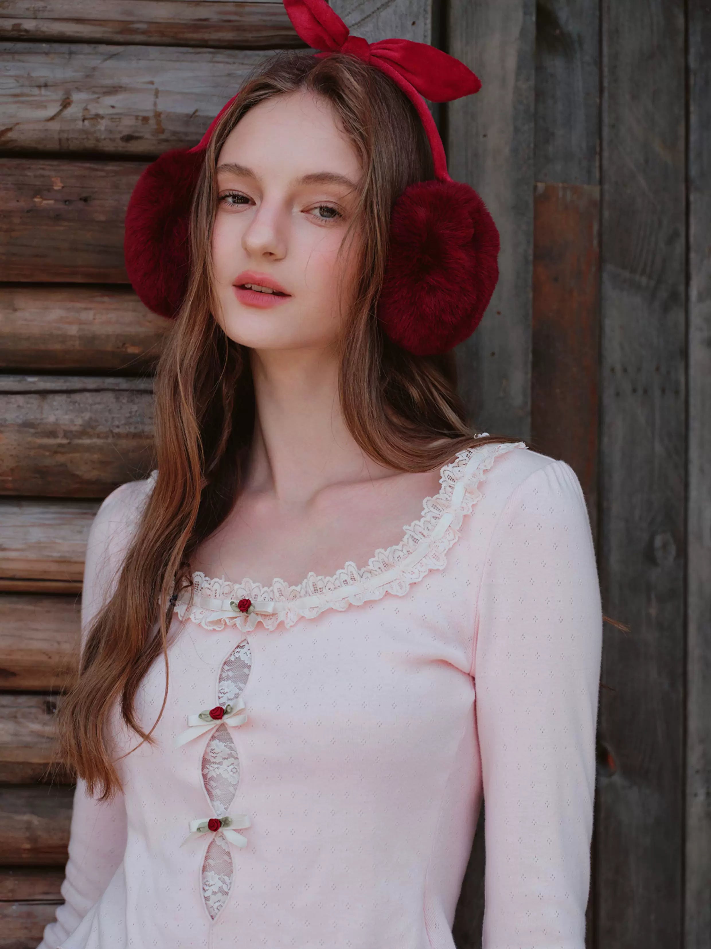 French Sweet Knit Long-Sleeve Base Crewneck