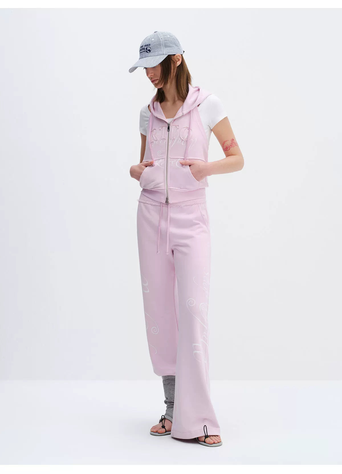 Cotton Sleeveless Zip-Up Hoodie