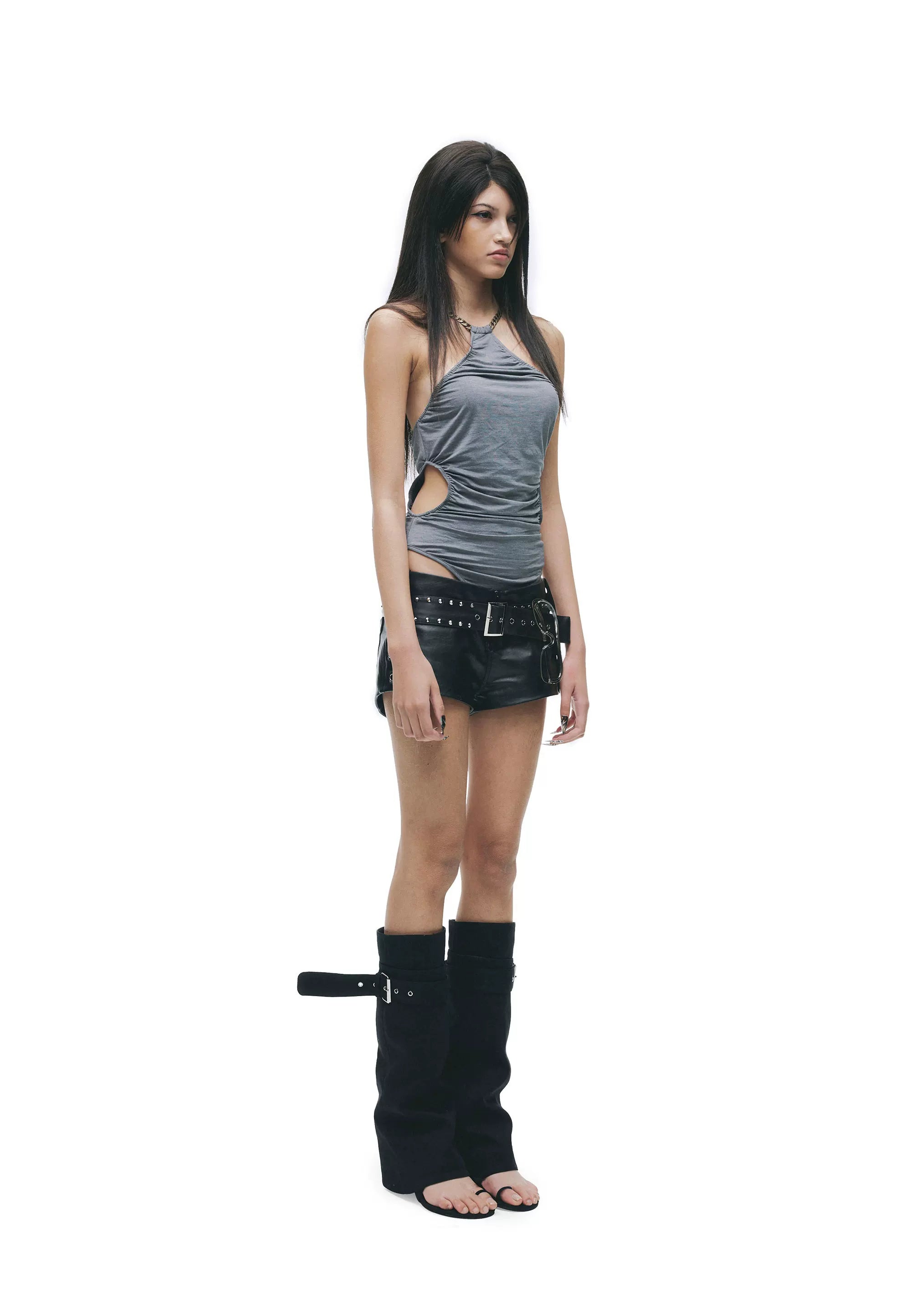 Y2K Convertible Halter Layered Two-Piece Top