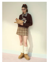Wool Plaid A-Line Skirt - CHINASQUAD