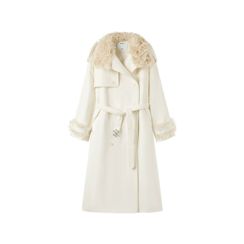 Polar Wool-Blend Belted Coat