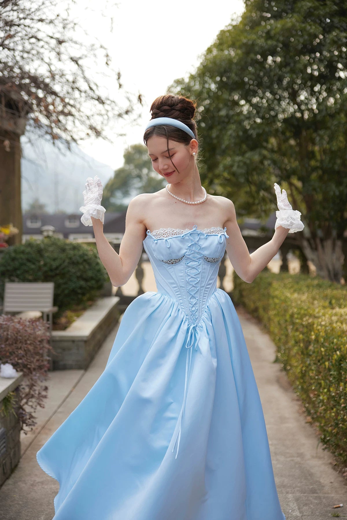 Cinderella Princess Satin Corset Gown