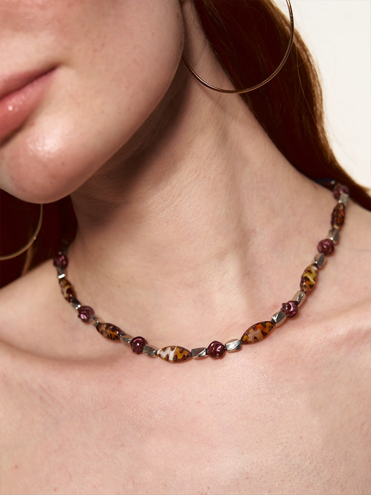 Czech Imported Colored Glaze Necklace - CHINASQUAD