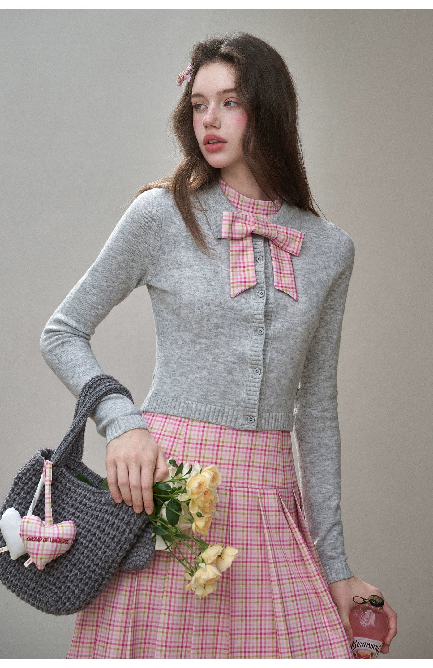 Silky Wool Cropped Cardigan