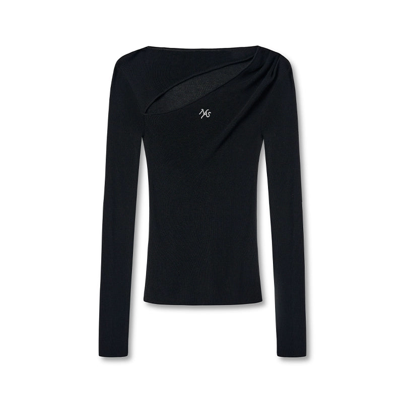 Crescent Knit Modal-Cotton T-Shirt - CHINASQUAD