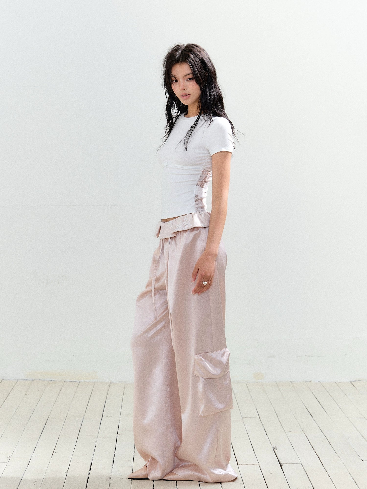 Lace Large Pocket Utility Pants - CHINASQUAD
