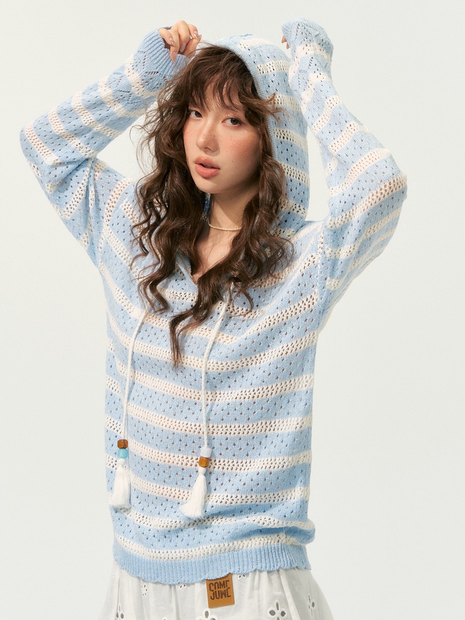 Nautical Loose Hollow Hoodie