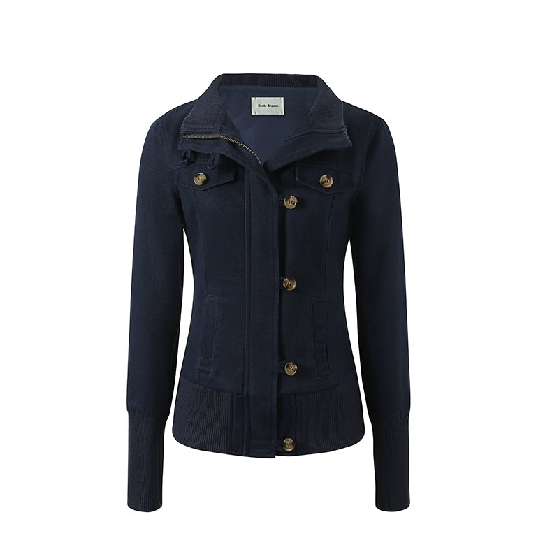 Slim Zip Button Jacket
