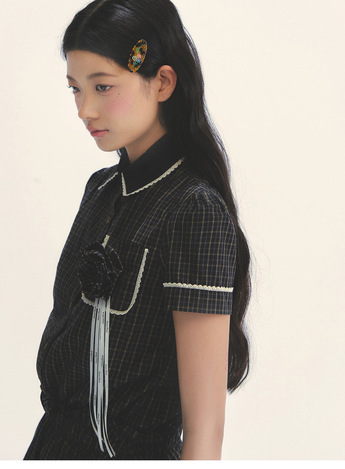 Bow Tie Plaid Dress - CHINASQUAD