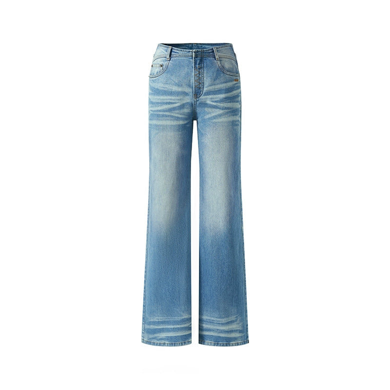Natural Waist Fitted Straight Jeans - CHINASQUAD