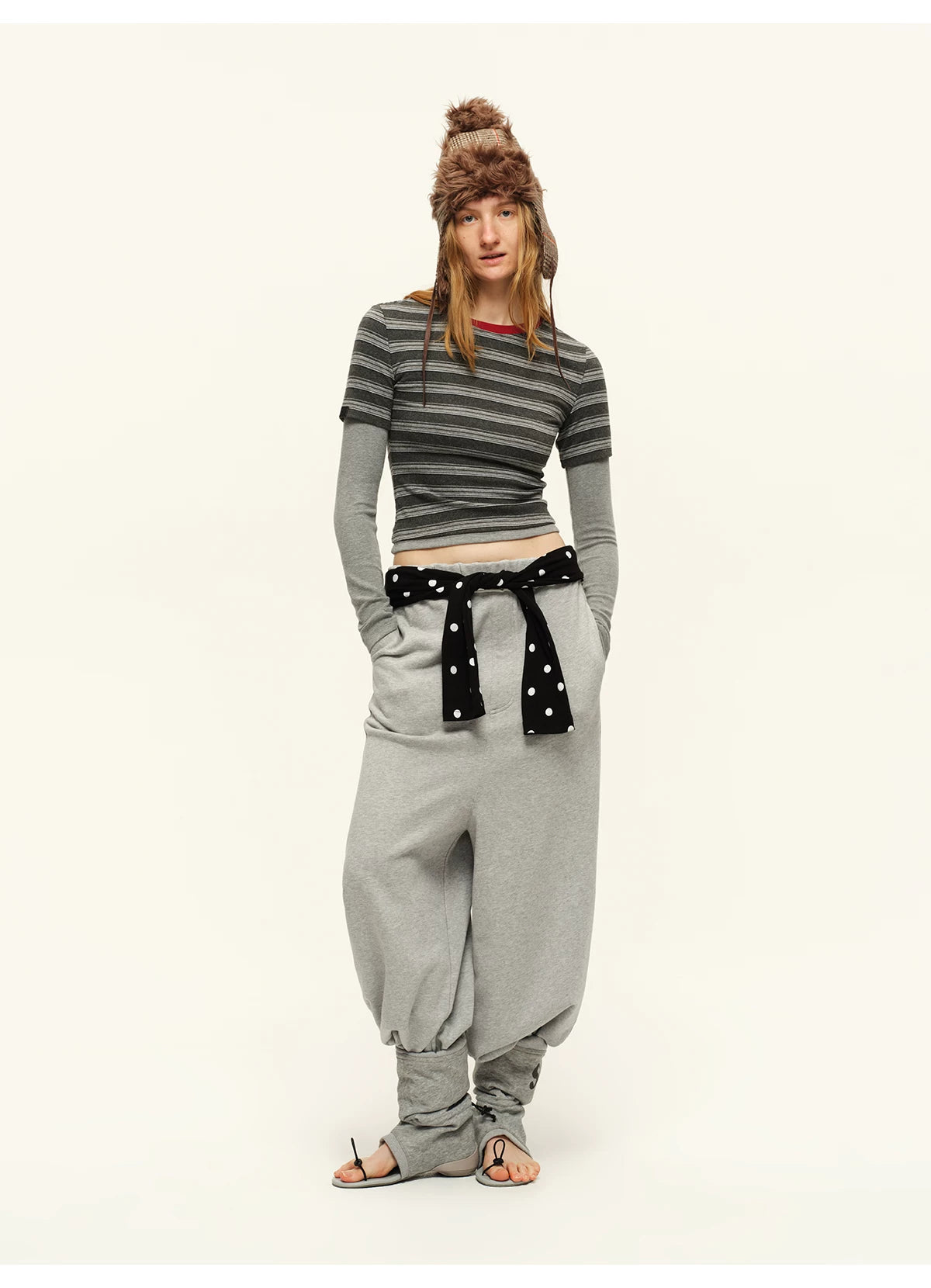 Hooded Sweatshirt & Wide-Leg Sweatpants Set