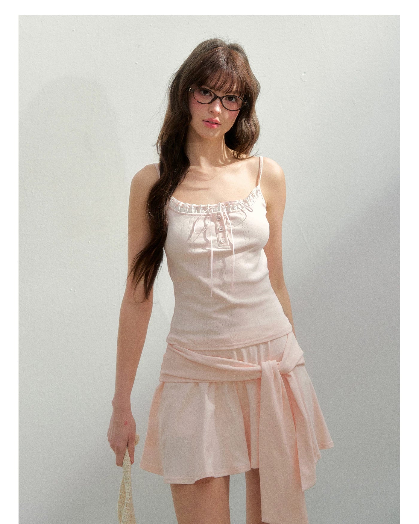 Sweet Oxygen Cotton Lace Trim Camisole