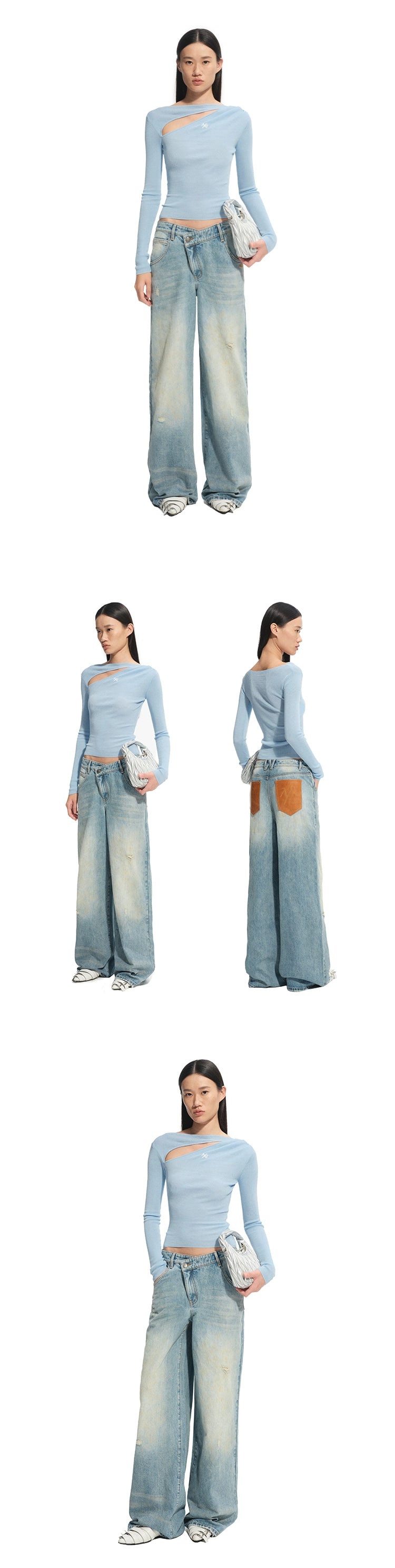 Crescent Knit Modal-Cotton T-Shirt - CHINASQUAD