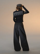 Fair Isle Bow Layered Knit Sweater - CHINASQUAD