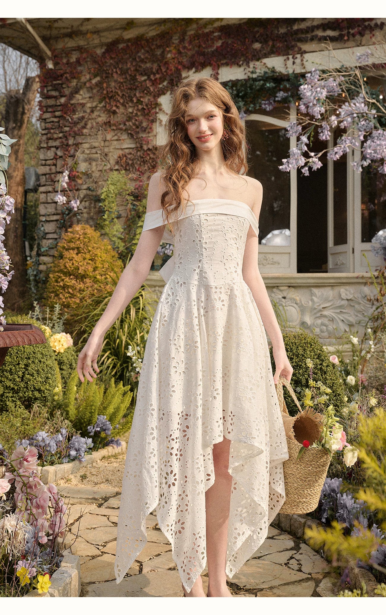 Celebration Ribbon Asymmetrical Cotton Dress