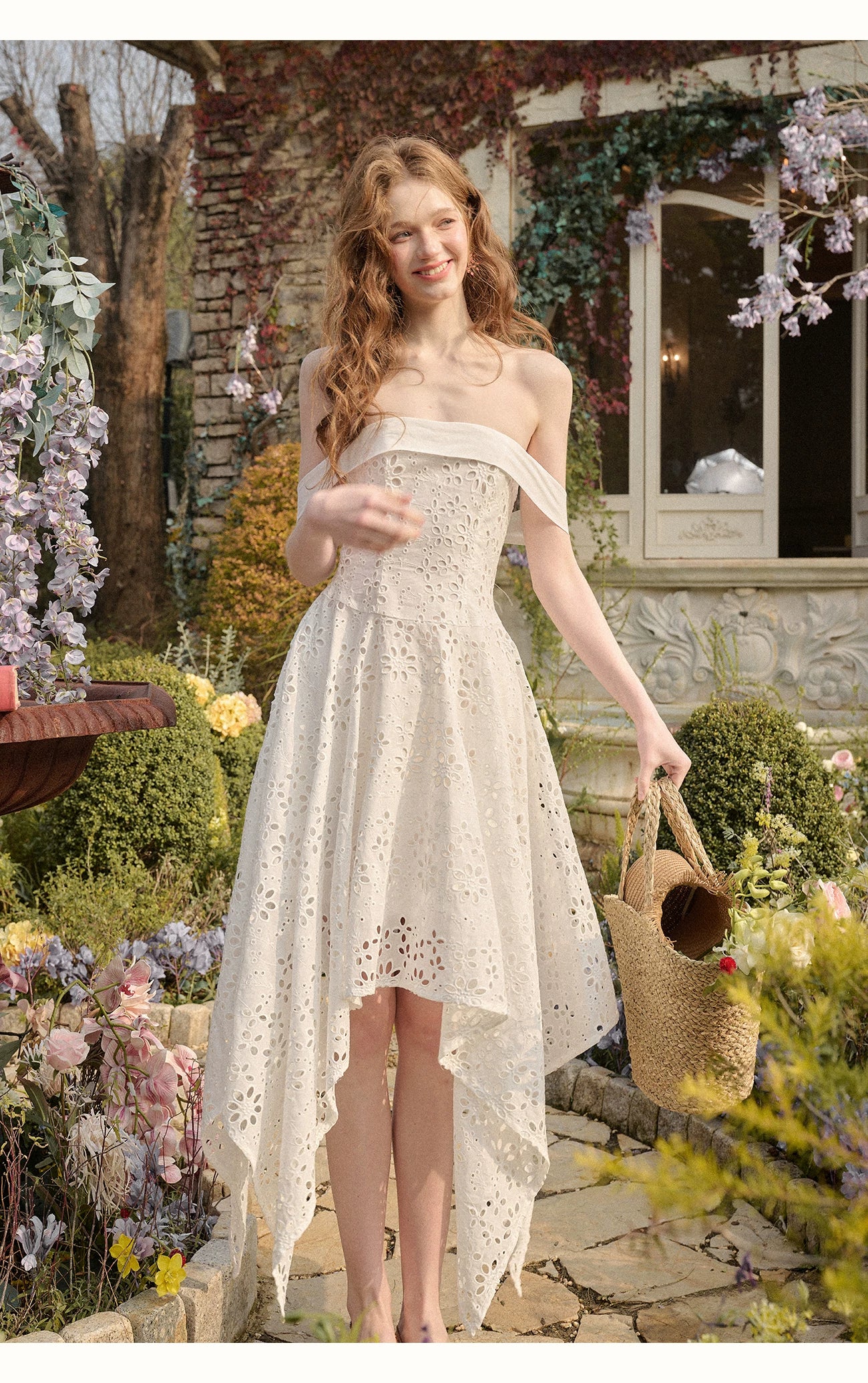 Celebration Ribbon Asymmetrical Cotton Dress