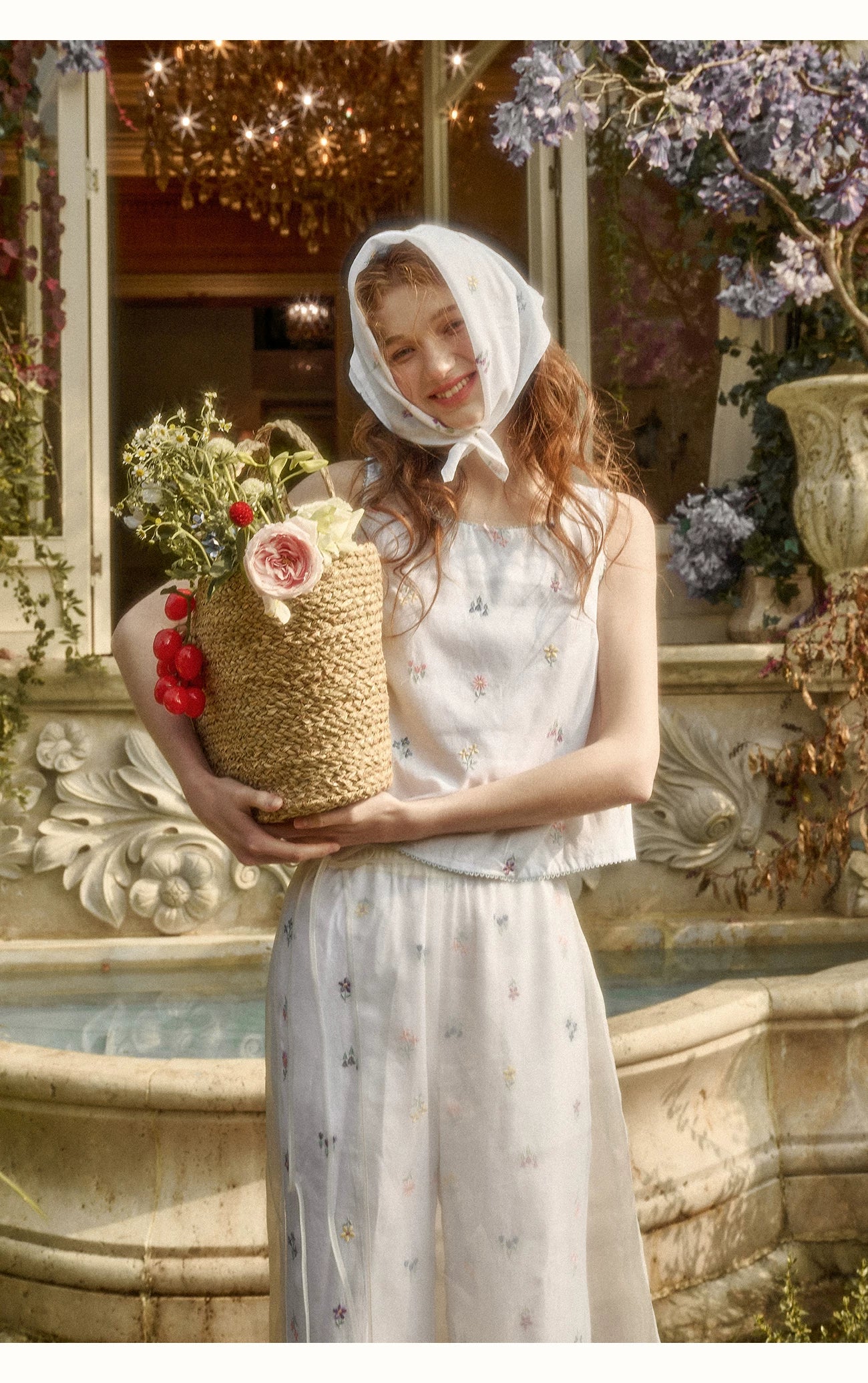 Botanical Linen Embroidered Set