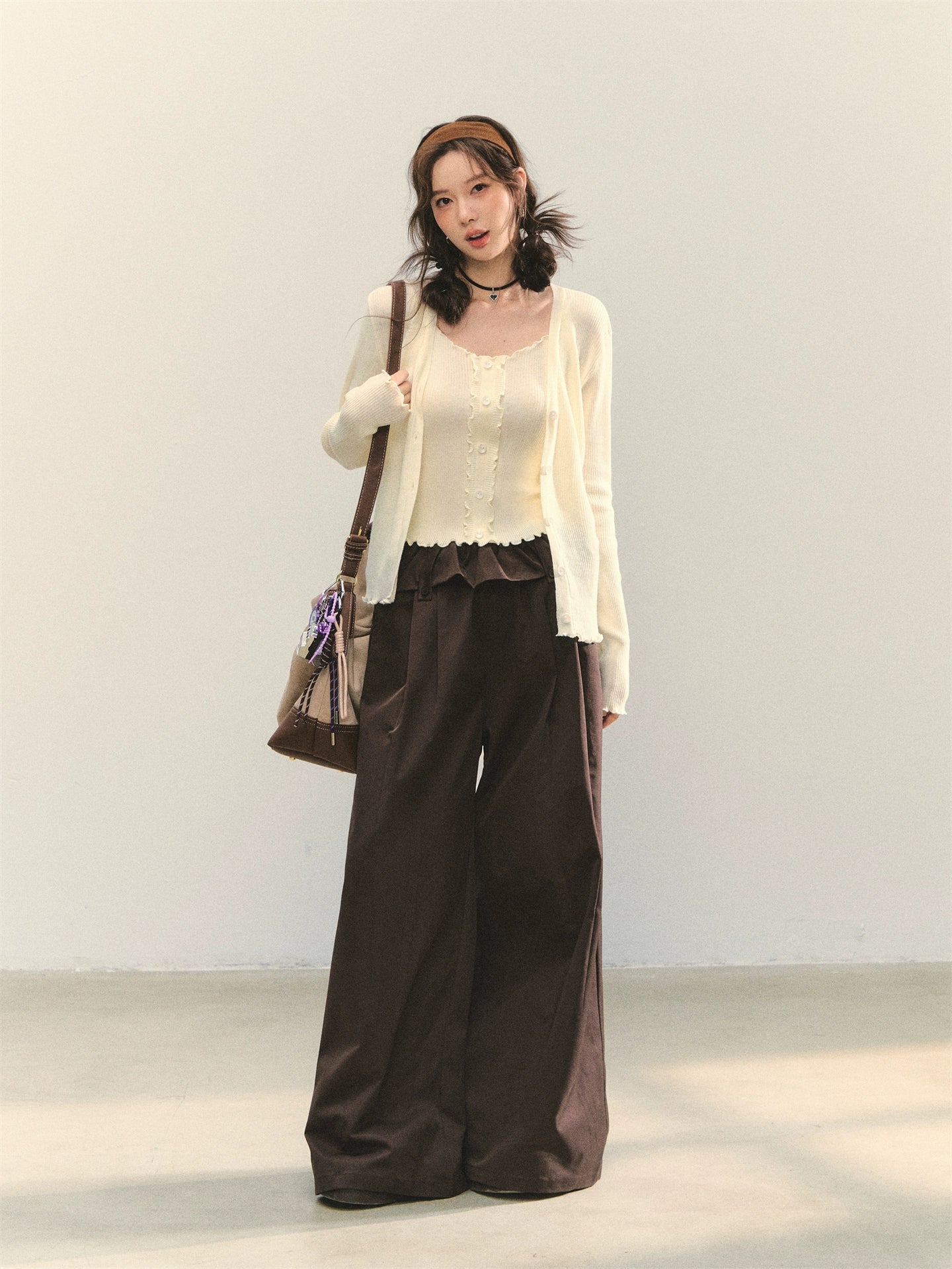 Ruffle Versatile Knitted Cardigans