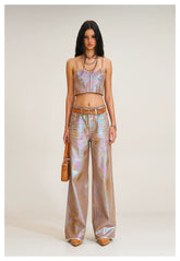 Wild Diamond Handcrafted Wide-Leg Denim Pants - CHINASQUAD