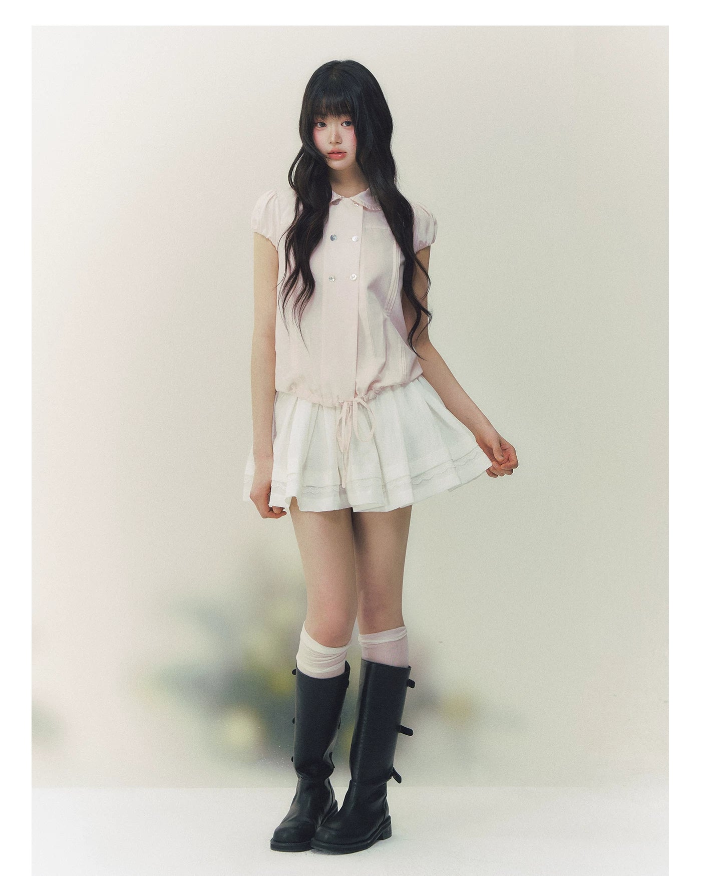 Ivory Letter Vintage Slim Shirt