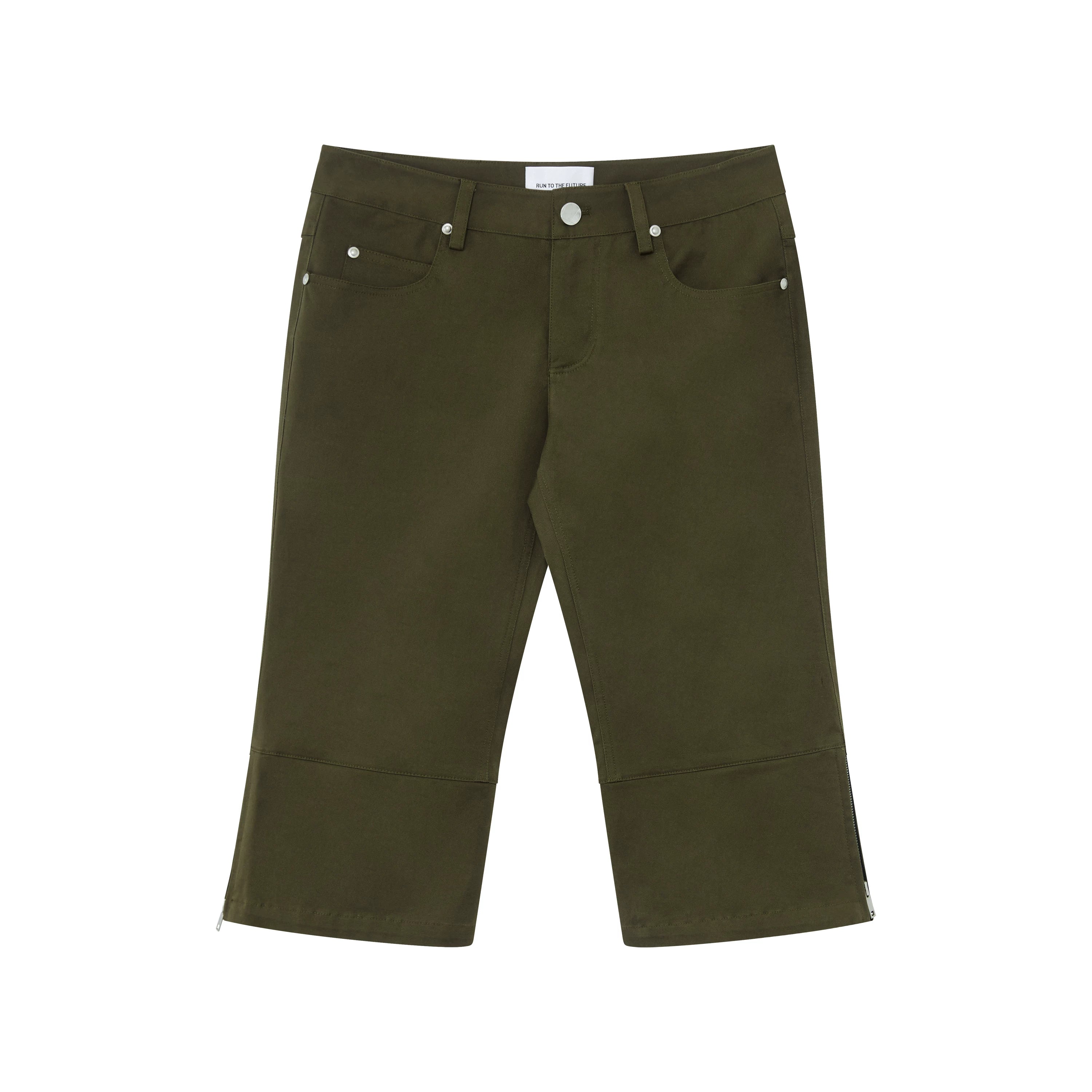 Vintage Capri Low-Rise Slim Flared Cropped Pants