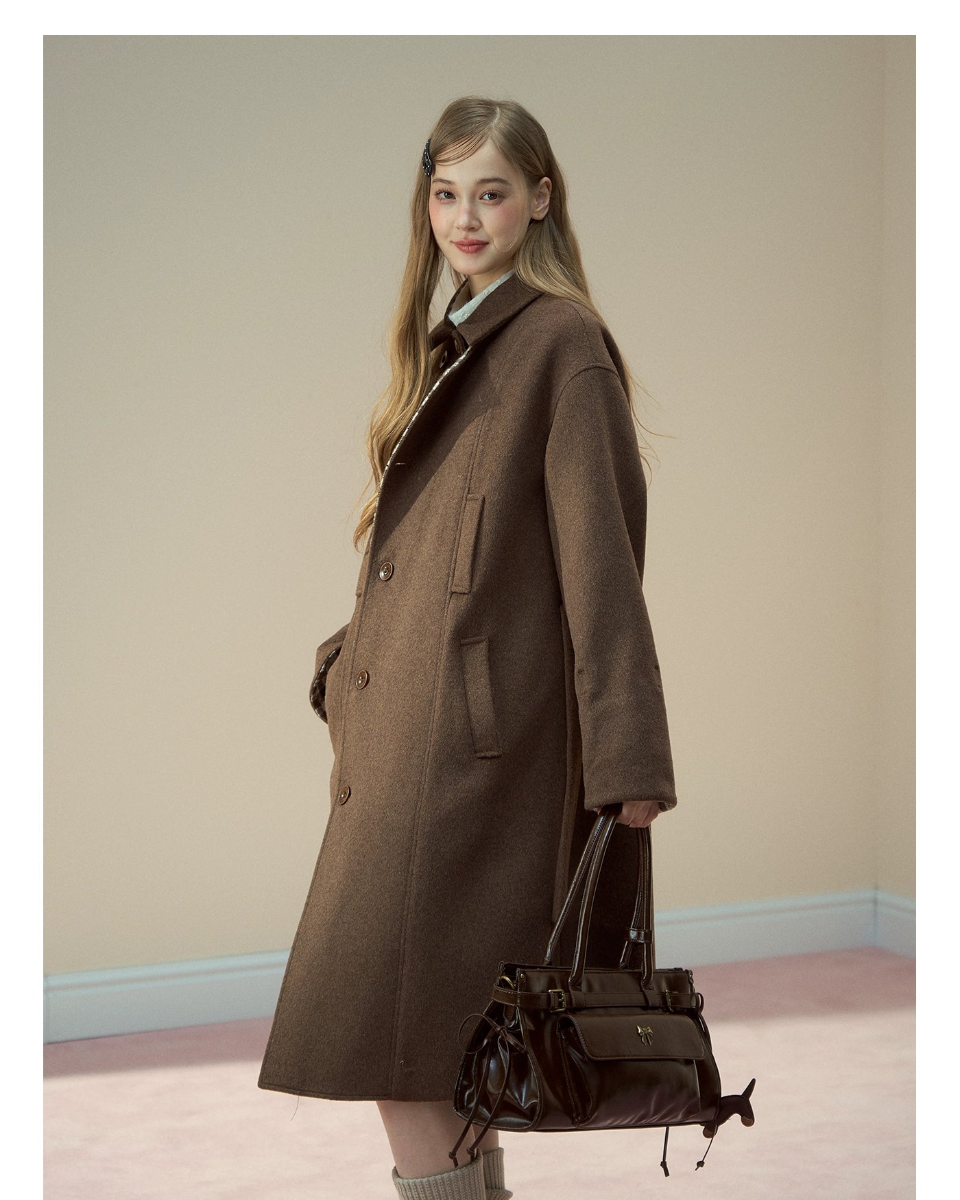 Vintage Glossy Leather Tote Bag - CHINASQUAD