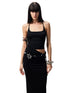 Large Round-Neck Knot Acetate Tank Top & Skirt Set - CHINASQUAD