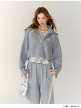 Two-Piece Embroidered Cropped Hoodie - CHINASQUAD