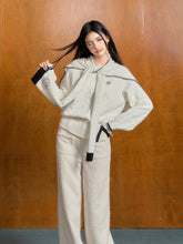 Off-Shoulder Asymmetrical Diamond Knit Sweater & Shawl Set - CHINASQUAD