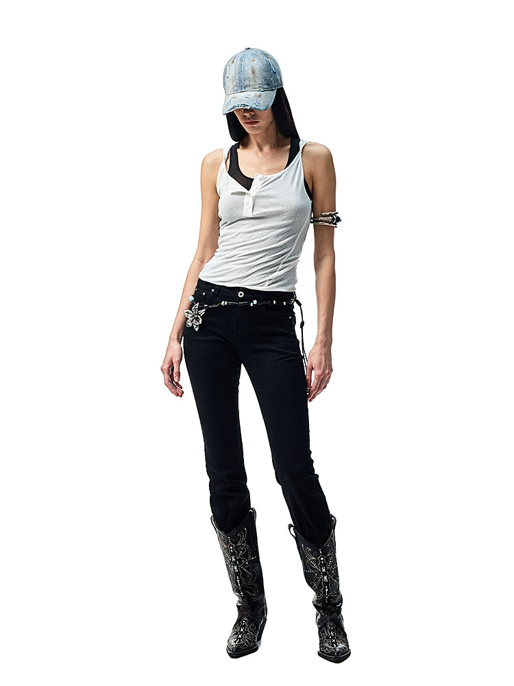 Double-layer Fake Two-piece Color-Blocking Vest - CHINASQUAD