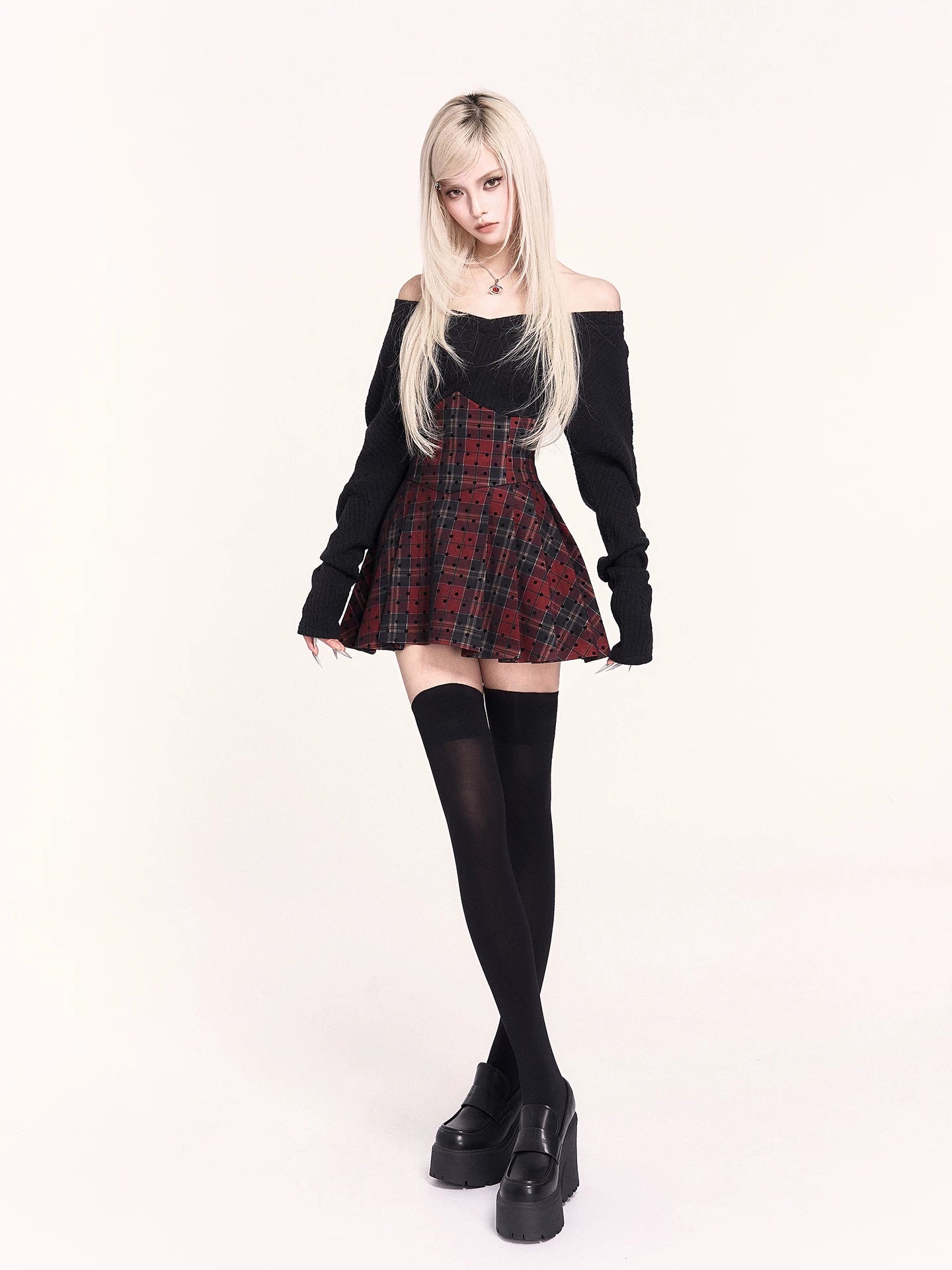Corset High-Waist Pleated Mini Skirt