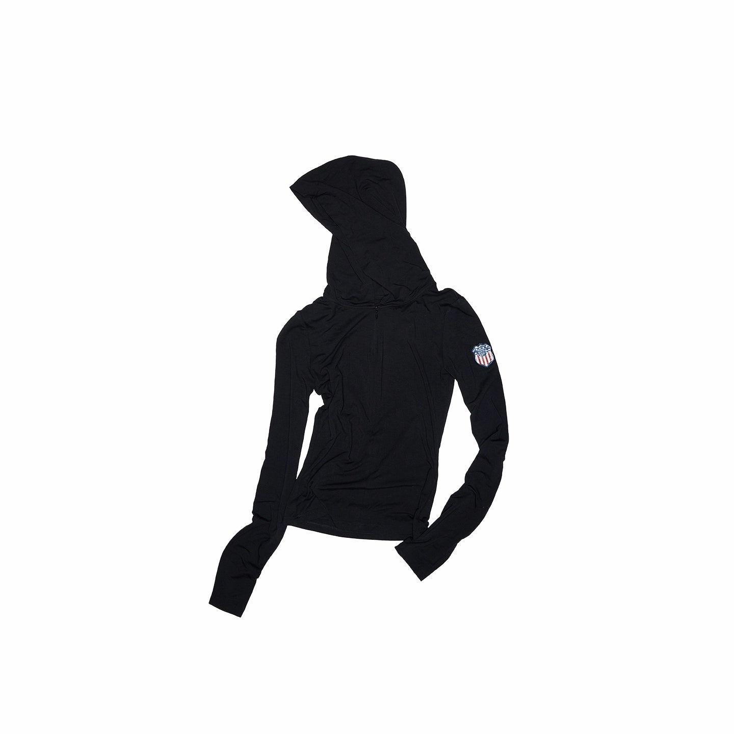 Hooded Zip-up Long-sleeve T-shirt