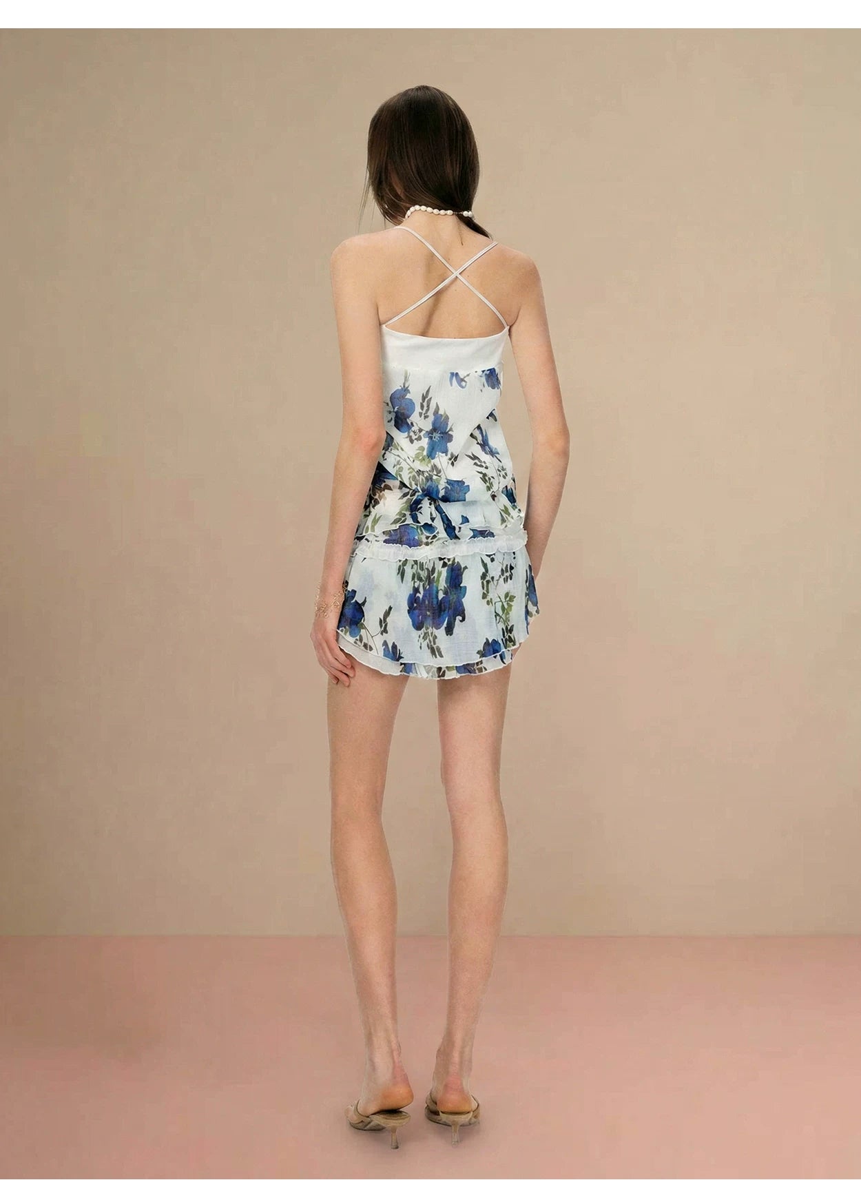 Vintage Floral Mesh Co-Ord Set NeverMore