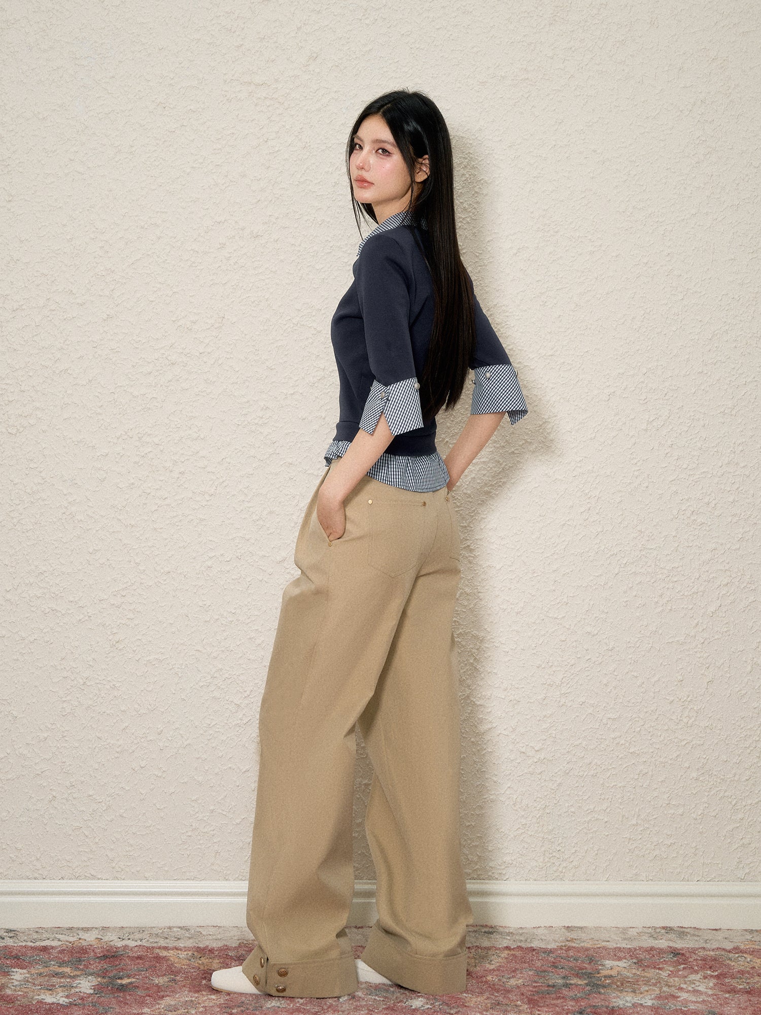 Diagonal Fly Pleated Cargo Pants - CHINASQUAD