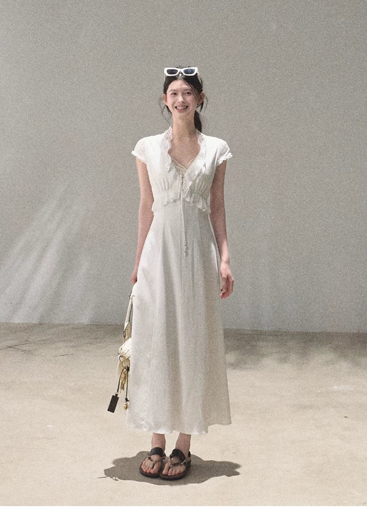 Lyocell Linen Tie-Waist Dress