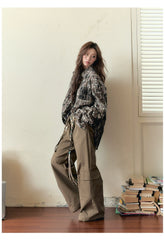 Loose-fitting Straight-leg Pants with Large Pockets - CHINASQUAD