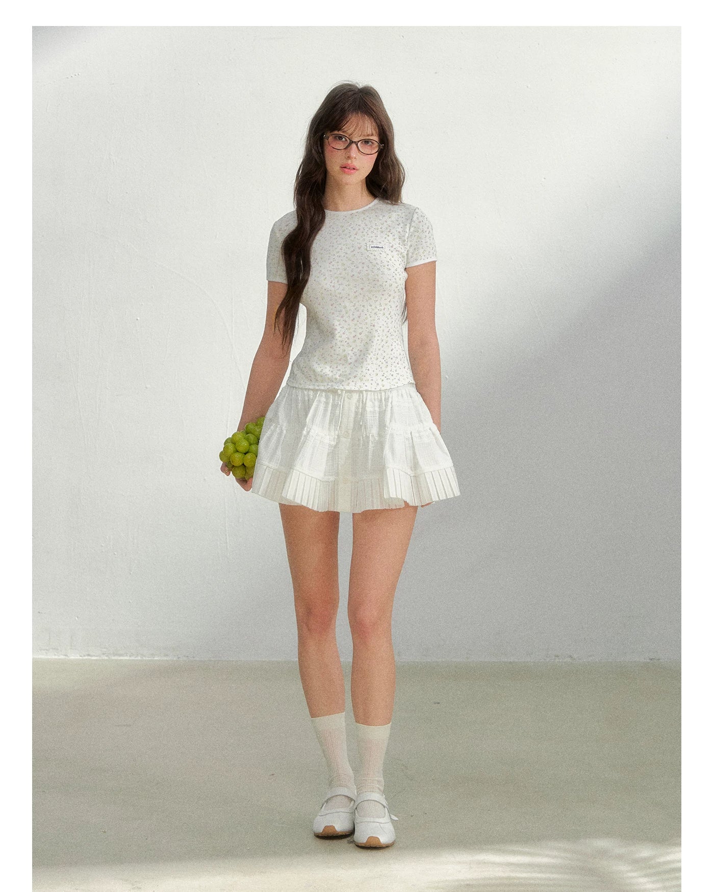 Air Like Green Apples Cotton Floral T-Shirt