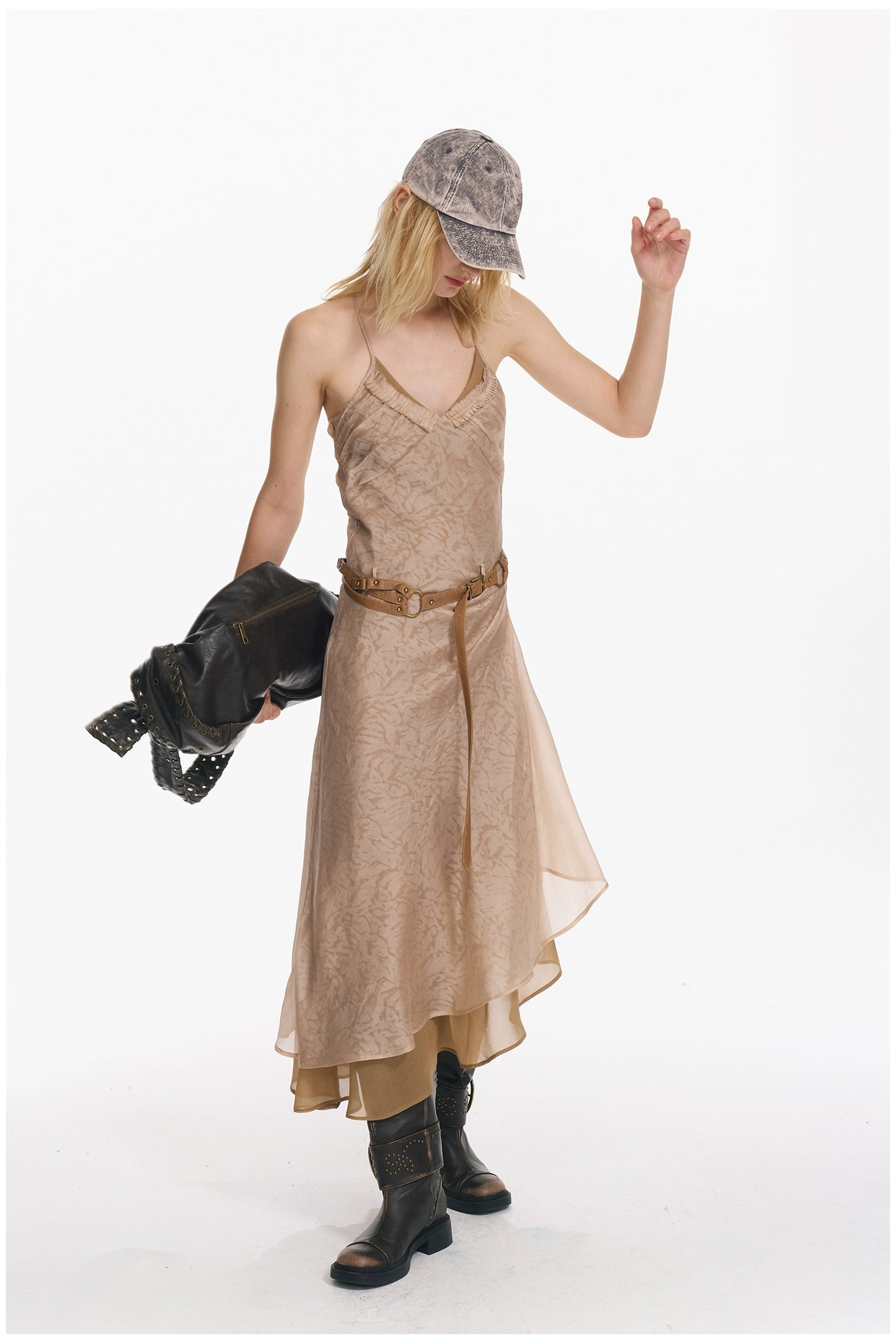 Vintage Layered Halter Dress