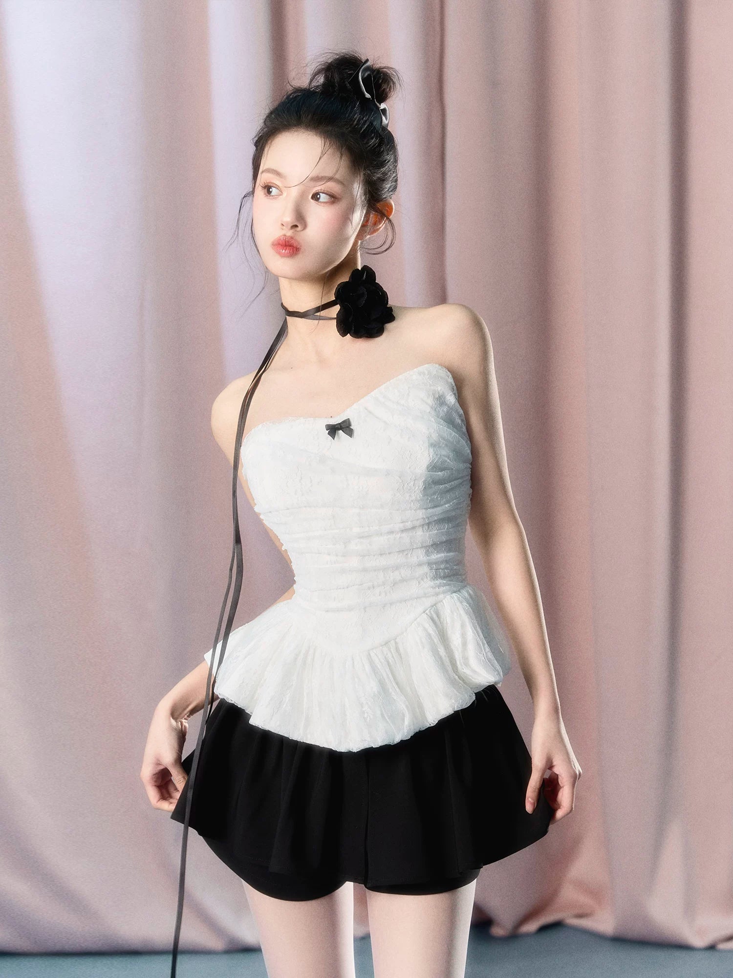 Provence Girl High-Waist A-Line Skort