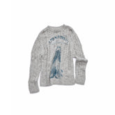 Icelandic Animal Pattern Open-Knit Sweater - CHINASQUAD