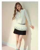 Ruffle Trim Bow Wool Sweater - CHINASQUAD